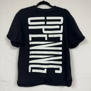 Opening Ceremony Black & White Graphic Print Short Sleeve Sweatshirt Womens S